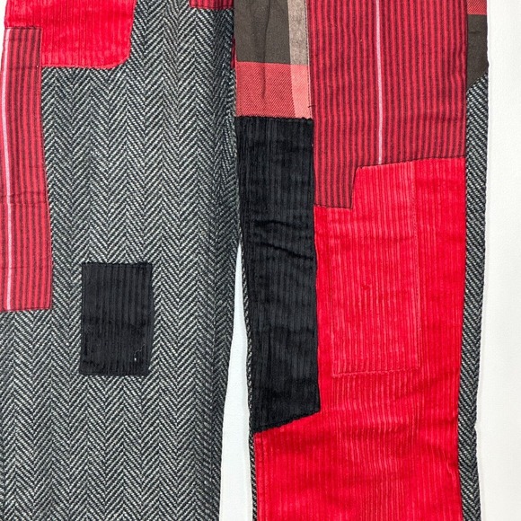 Sandrine Rose Worker Patchwork Pants Fully Lined Oversized Women's Size 31 NWT - Picture 6 of 15